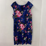 LAURA WOMEN'S PLUS DRESS blue floral 18