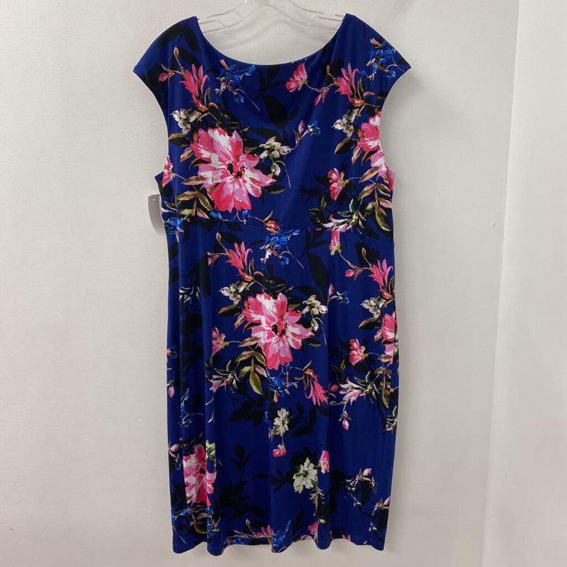 LAURA WOMEN'S PLUS DRESS blue floral 18