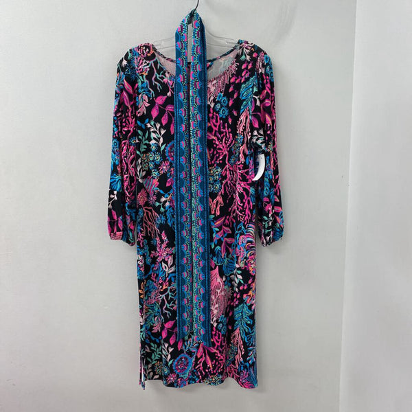 lilly pulitzer WOMEN'S DRESS black pink blue mix S