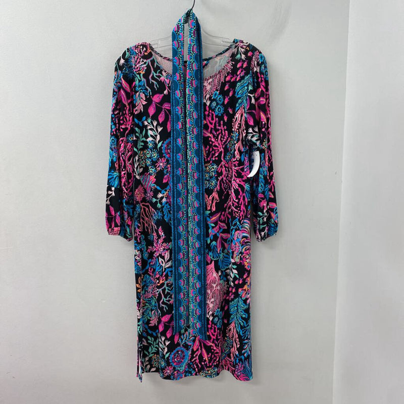 lilly pulitzer WOMEN'S DRESS black pink blue mix S