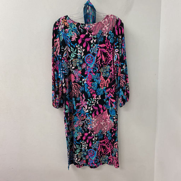 lilly pulitzer WOMEN'S DRESS black pink blue mix S