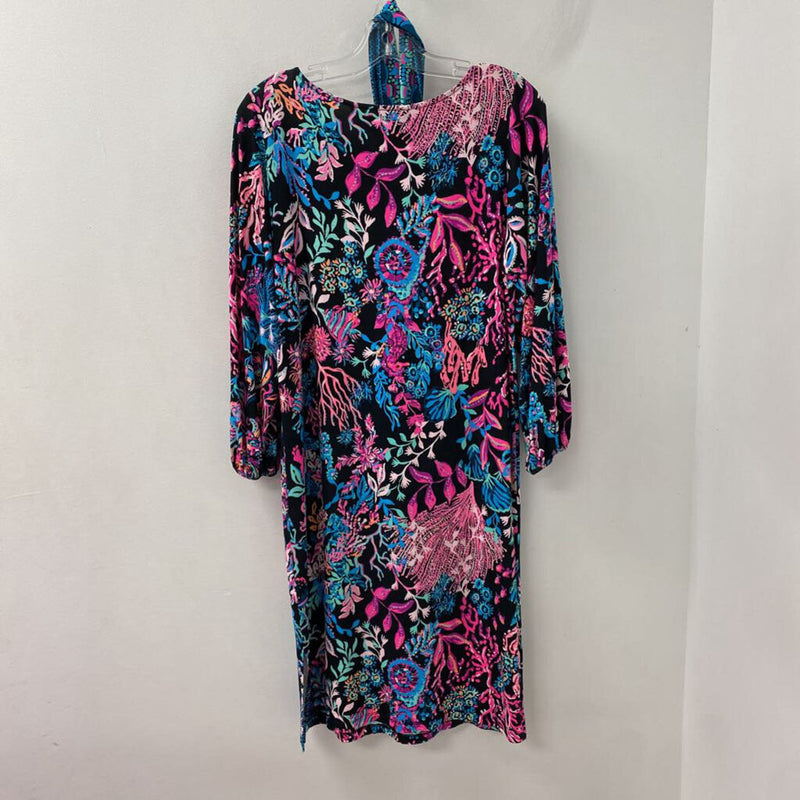 lilly pulitzer WOMEN'S DRESS black pink blue mix S