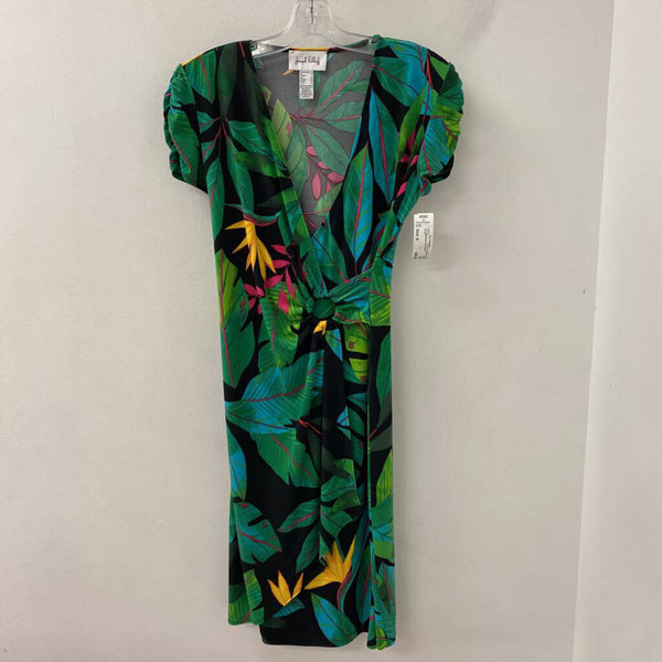 JOSEPH RIBKOFF WOMEN'S DRESS green black pink mix 8
