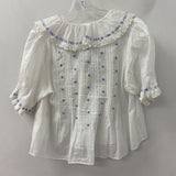 Doen WOMEN'S BLOUSE/SHIRT white blue mix M