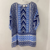 CHICOS WOMEN'S TOP blue white 8/1