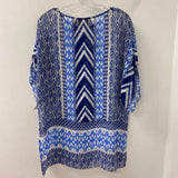 CHICOS WOMEN'S TOP blue white 8/1