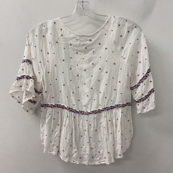 VELVET by graham & spencer WOMEN'S BLOUSE/SHIRT white pink navy XS