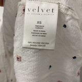 VELVET by graham & spencer WOMEN'S BLOUSE/SHIRT white pink navy XS