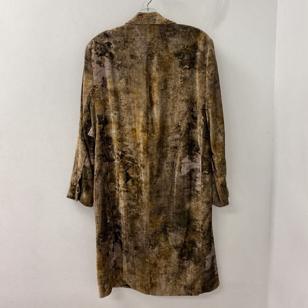 ZARA WOMEN'S BLAZER/JACKET brown green beige S