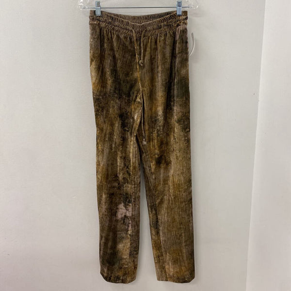 ZARA WOMEN'S PANTS brown green beige S