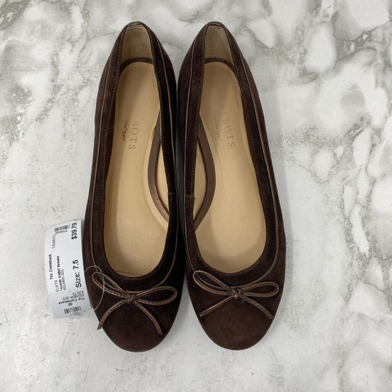 TALBOTS WOMEN'S FLATS brown 7.5
