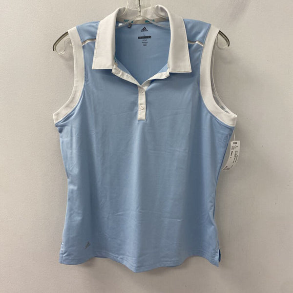 ADIDAS WOMEN'S ACTIVE TOP light blue white L