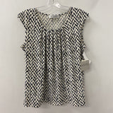 KASPER WOMEN'S BLOUSE/SHIRT white grey black M
