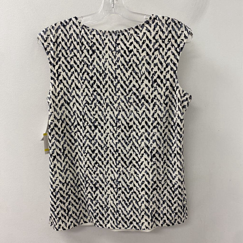 KASPER WOMEN'S BLOUSE/SHIRT white grey black M