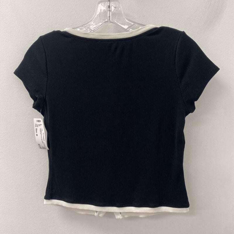 DYNAMITE WOMEN'S TOP black white M