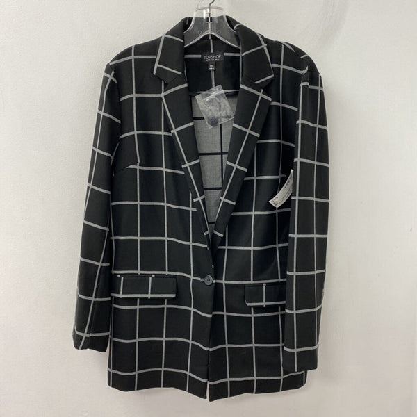 TOPSHOP WOMEN'S BLAZER/JACKET navy grey 6