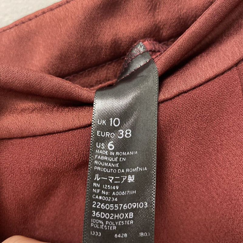 TOPSHOP WOMEN'S PANTS burgundy 6