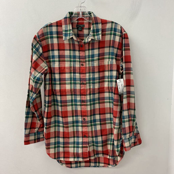 ROOTS WOMEN'S TOP red beige green XS