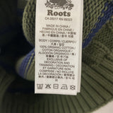 ROOTS WOMEN'S SWEATER olive green navy L