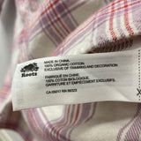 ROOTS WOMEN'S BLOUSE/SHIRT white purple red S