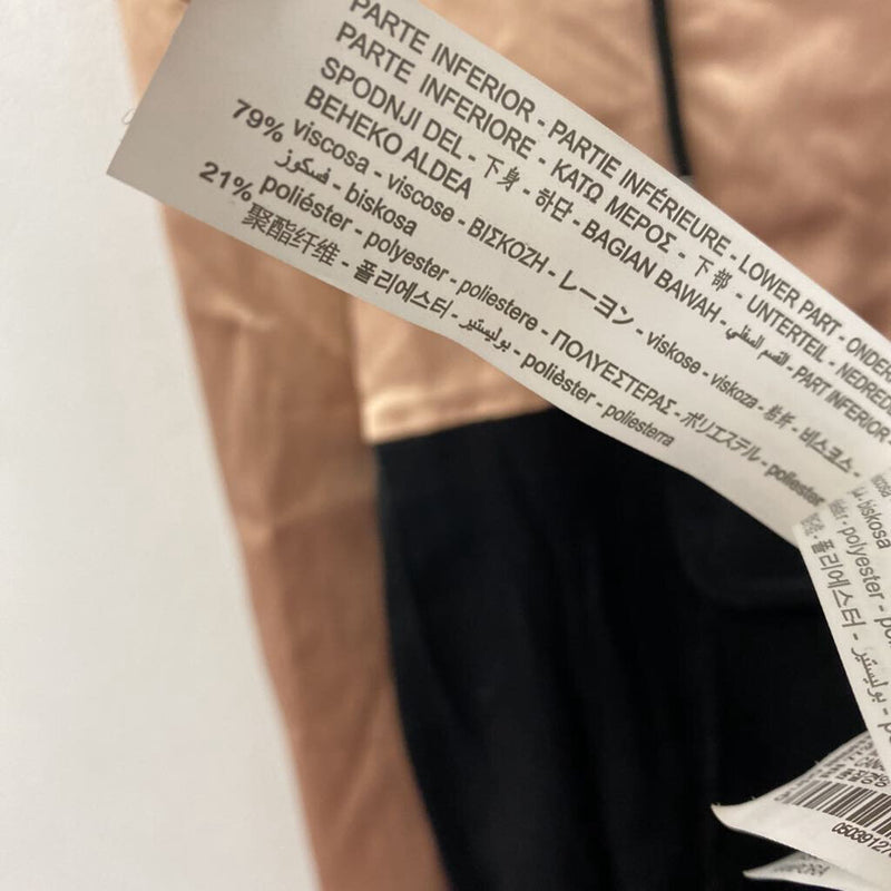 ZARA WOMEN'S TOP rose gold black mix M