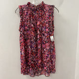 ELIE TAHARI WOMEN'S BLOUSE/SHIRT pink multi M/L