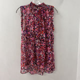 ELIE TAHARI WOMEN'S BLOUSE/SHIRT pink multi M/L