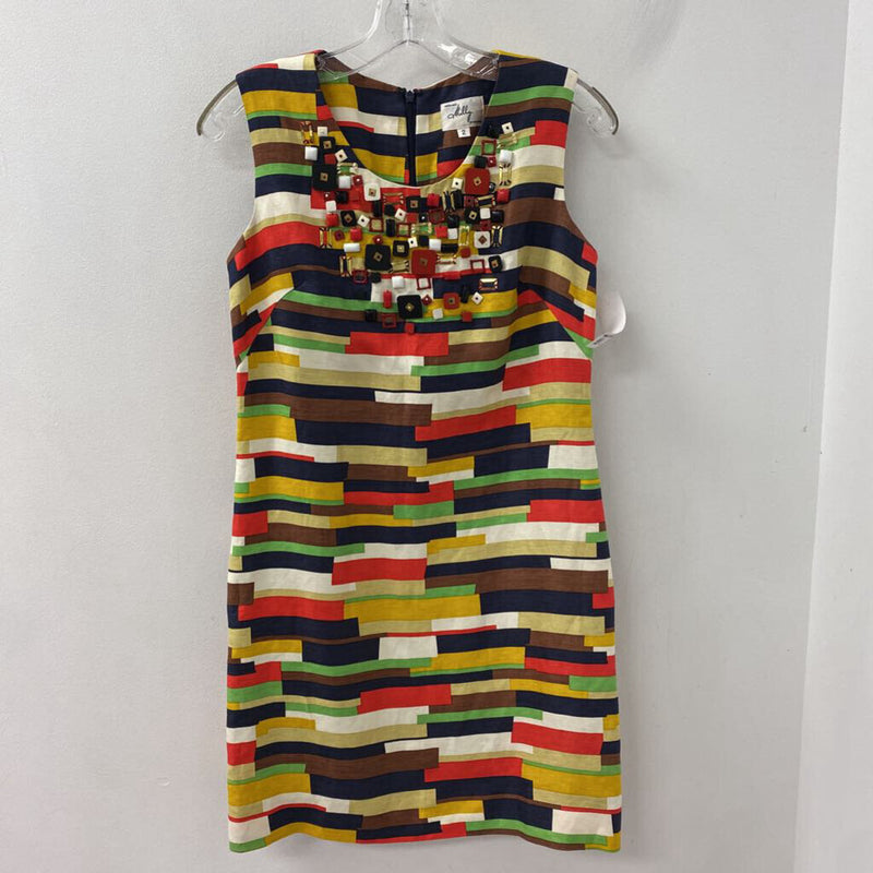 MILLY WOMEN'S DRESS red yellow multi 2/S