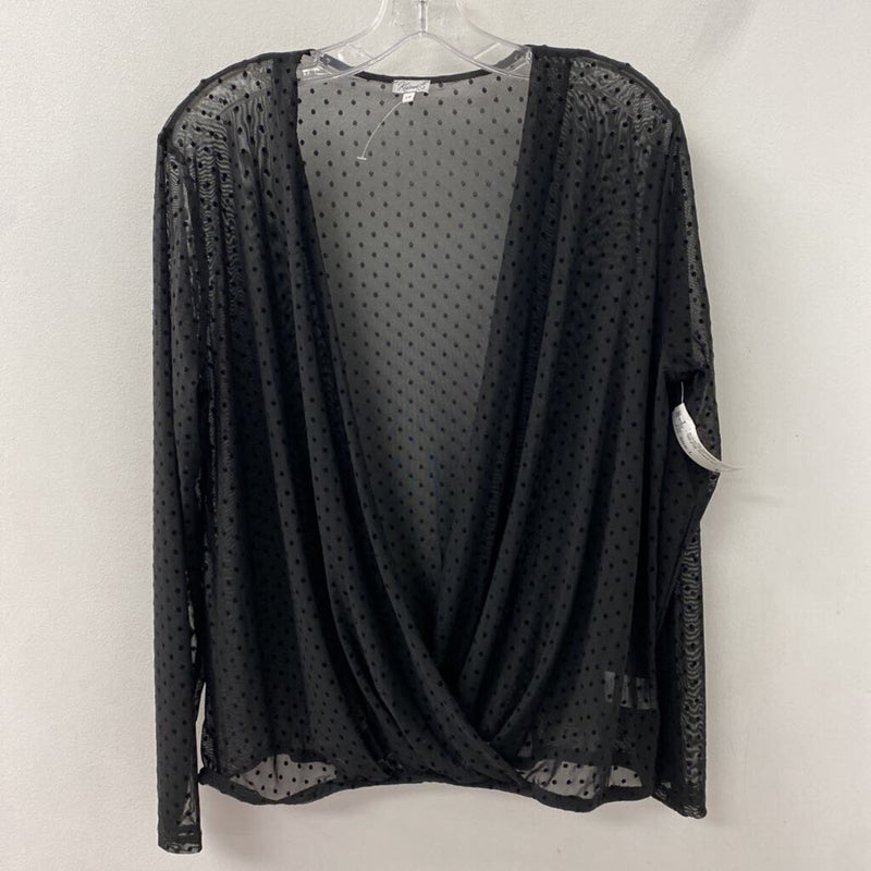 KISMET WOMEN'S BLOUSE/SHIRT black dots L