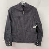 Y WOMEN'S BLAZER/JACKET black white stripe 6
