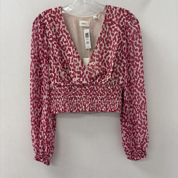 WILFRED WOMEN'S BLOUSE/SHIRT pink white S