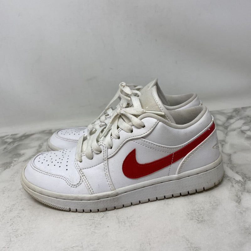 NIKE WOMEN'S SNEAKERS white red 5.5