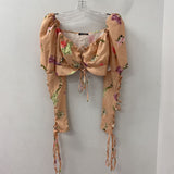BANJUL WOMEN'S TOP peach pink green mix L