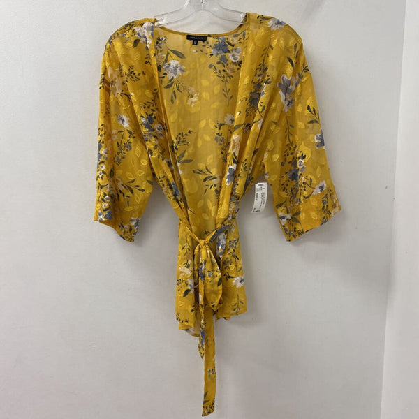 DYNAMITE WOMEN'S KIMONO/DUSTER yellow blue white mix L