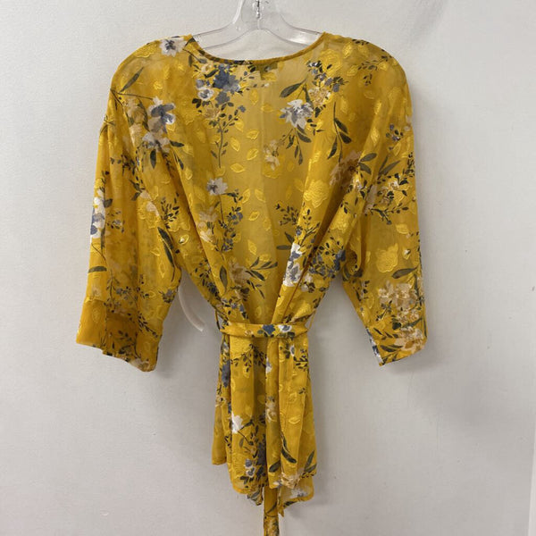 DYNAMITE WOMEN'S KIMONO/DUSTER yellow blue white mix L