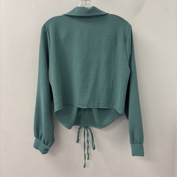 BOOHOO WOMEN'S BLOUSE/SHIRT teal 8