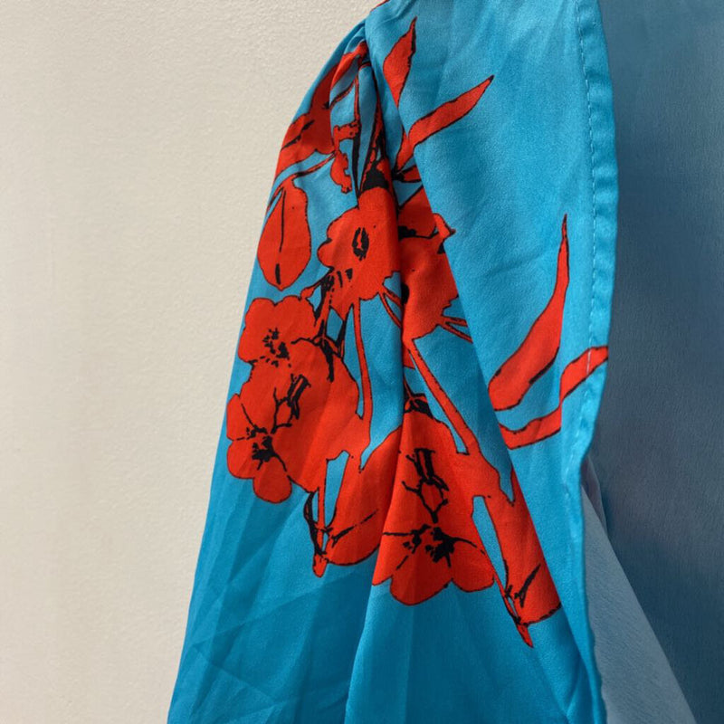 WOMEN'S TOP blue red mix M
