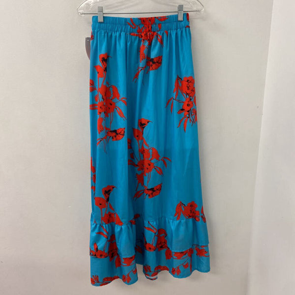 WOMEN'S SKIRT blue red mix M