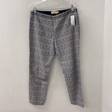 TORY BURCH WOMEN'S PANTS navy white pattern 6