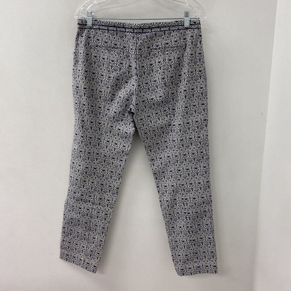 TORY BURCH WOMEN'S PANTS navy white pattern 6