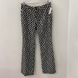 Banana Republic WOMEN'S PANTS black white bird-print 6