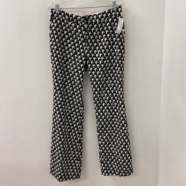 Banana Republic WOMEN'S PANTS black white bird-print 6