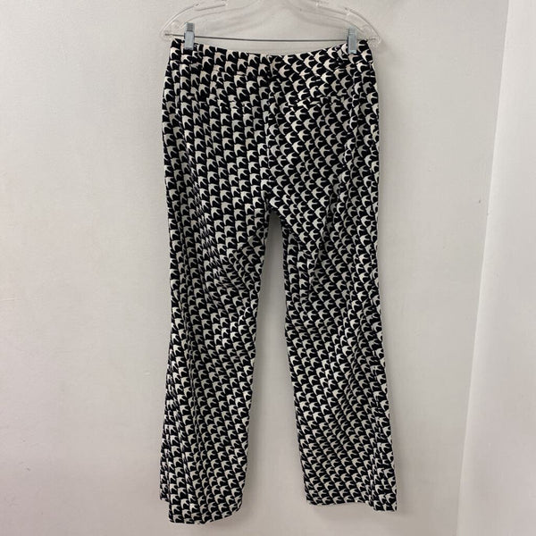 Banana Republic WOMEN'S PANTS black white bird-print 6