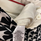 Banana Republic WOMEN'S PANTS black white bird-print 6