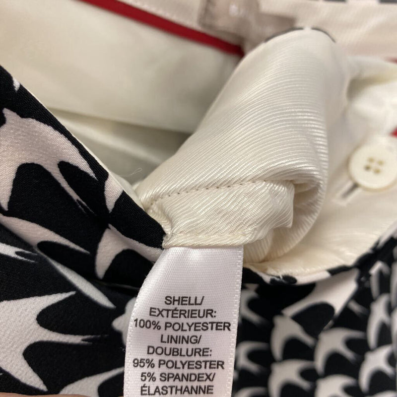 Banana Republic WOMEN'S PANTS black white bird-print 6