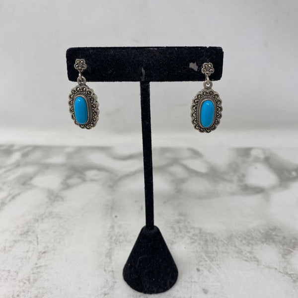 925 WOMEN'S EARRINGS silver blue