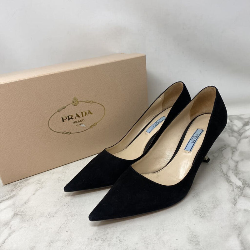 PRADA WOMEN'S HEELS black 39.5