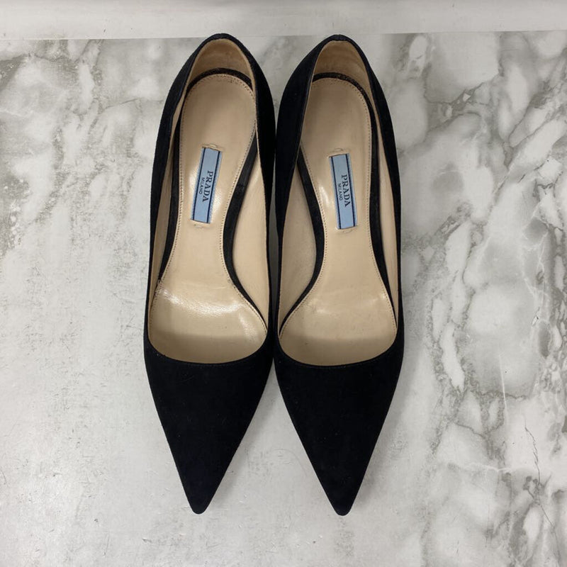 PRADA WOMEN'S HEELS black 39.5