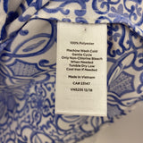 TALBOTS WOMEN'S BLOUSE/SHIRT blue white XS