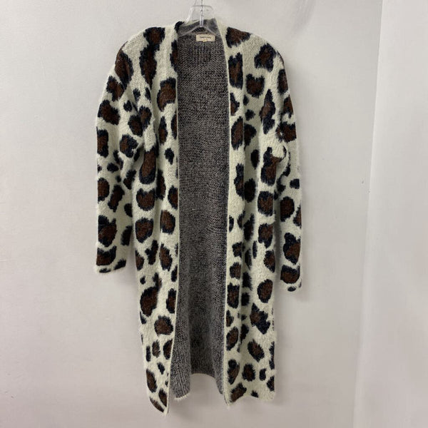 sweet lovely WOMEN'S CARDIGAN animal print S/M